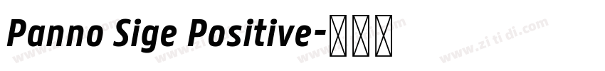Panno Sige Positive字体转换